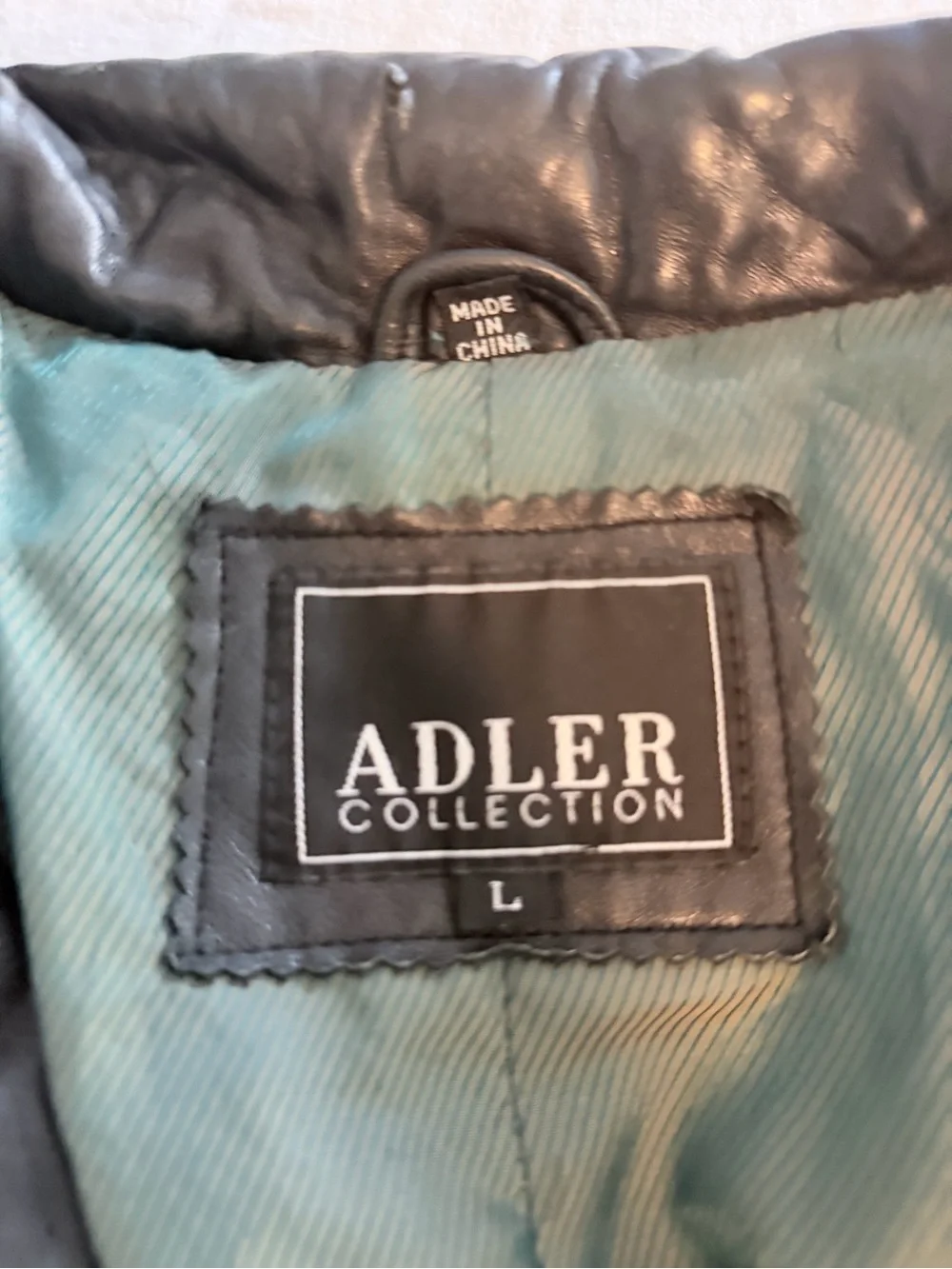 Adler Women's Black Leather Button-Front Coat